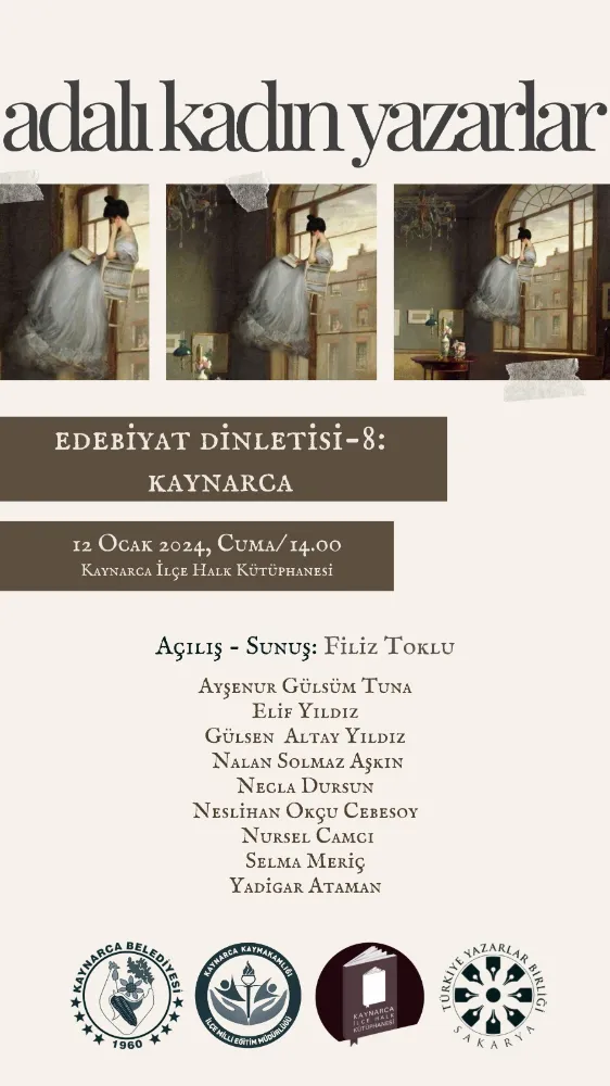 Tyb Adalı Kadın Yazarların 8. Edebiyat Dinletisi Yarın Kaynarca