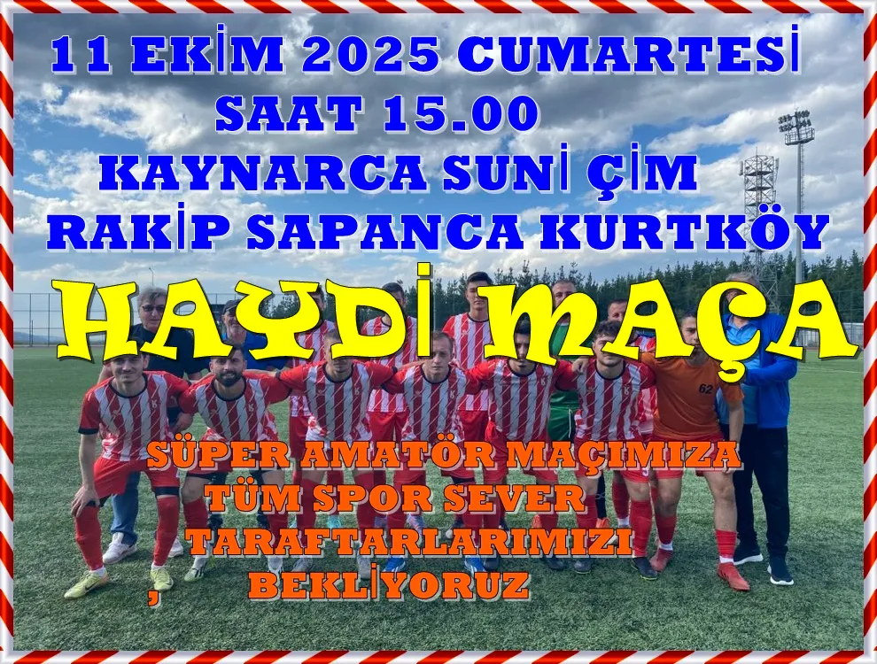 KAYNARCASPOR  KENDİ SAHA VE SEYİRCİSİ ÖNÜNDE İLK MAÇINA ÇIKIYOR