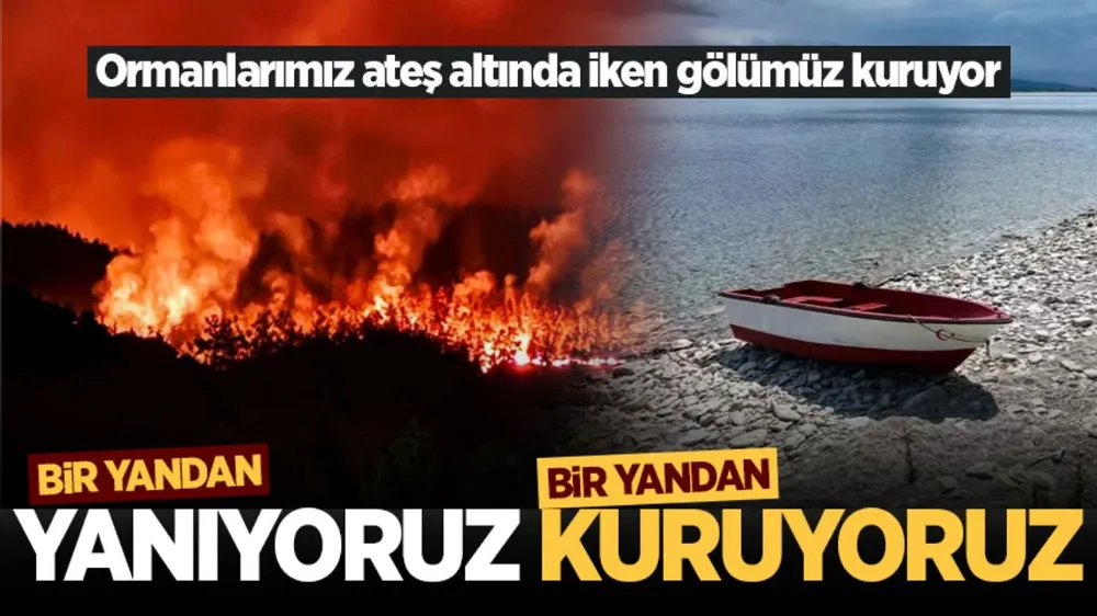 Ormanlarımız ateş altında iken gölümüz kuruyor: Bir yandan yanıyoruz, bir yandan kuruyoruz
