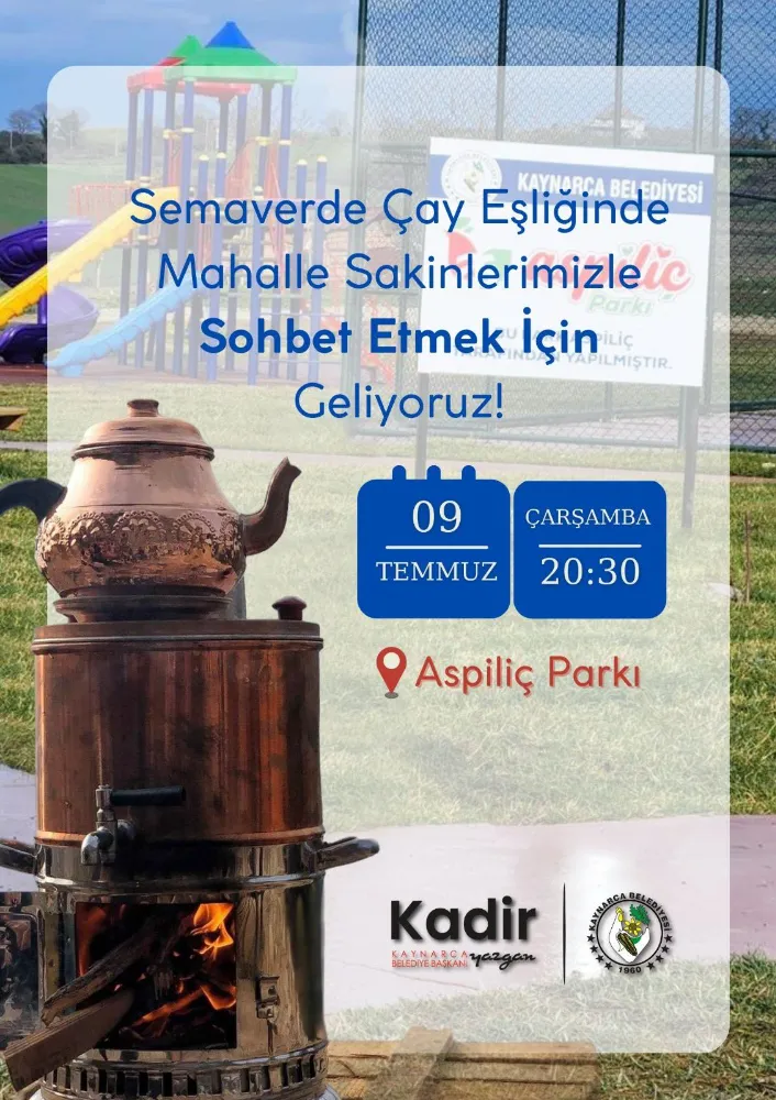 YAZGAN 9 Temmuz 2025 Çarşamba Akşamı ORTA Mahalle sakinleriyle buluşuyor