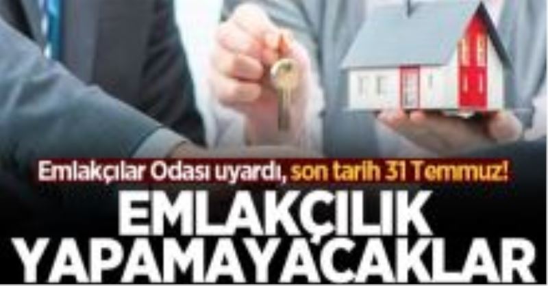 Emlakçılar Odası`ndan uyarı