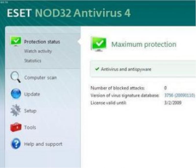 Eset NOD32 Virüs Programı